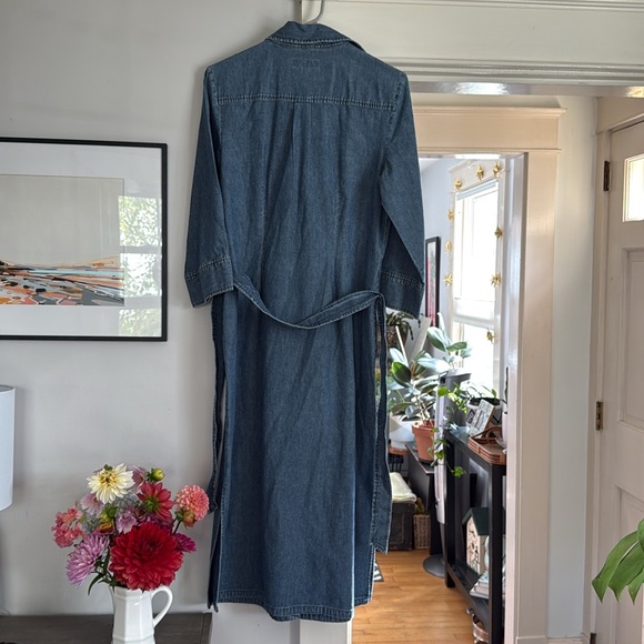 Vintage cotton J Petersen belted denim dress - Picture 5 of 6